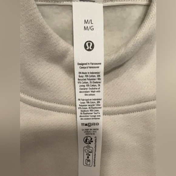 Lululemon Scuba Oversized Side-Slit Hoodie – Bone – M/L – NWT - Picture 5 of 10